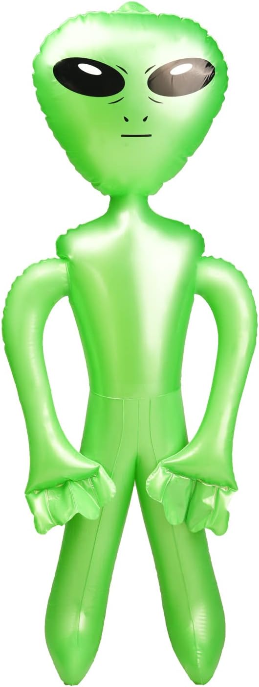 Lezevn Inflatable Alien 34 Inch Alien Party Decorations Alien Prop for Halloween Alien Theme Fancy Dress Party Prop Decorations (1)