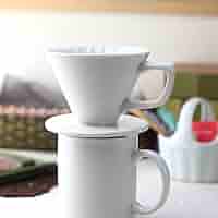 コーヒードリッパー2&陶製手付バスケット2&アイボリー5Pスプーン　ジュリエッタ コーヒードリッパー2&陶製手付バスケット2&アイボリー5Pスプーン