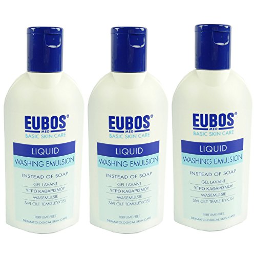 Preisvergleich Produktbild Eubos Flüssig Wasch + Dusch Blau - 3x 200ml - Körper Haut Pflege Reinigung