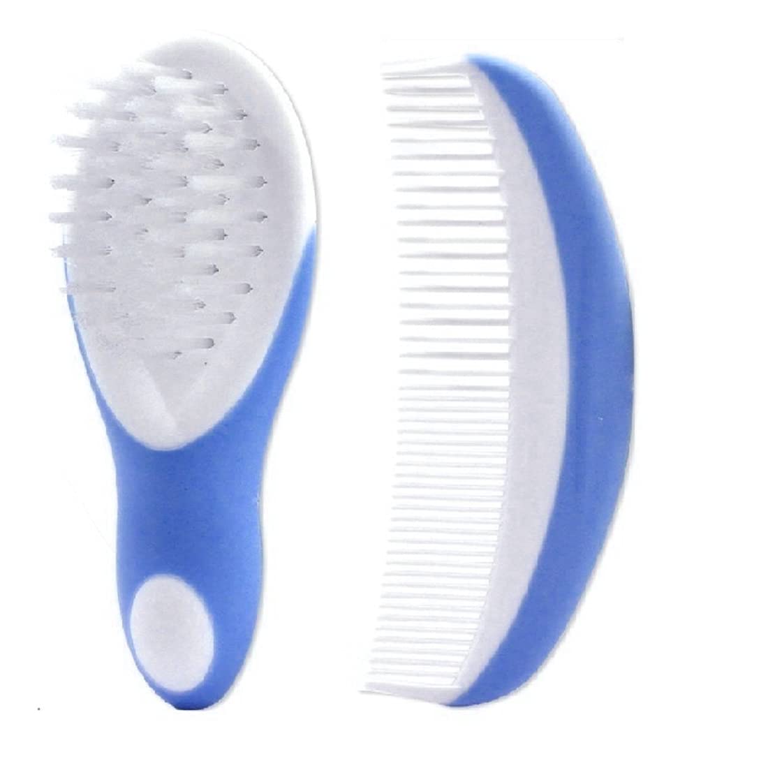 Manan Shopee Newborn Baby Comb & Soft Brush Set Grooming Hair Care Products for Babies & Infants Baby Brush (Blue)-image-31