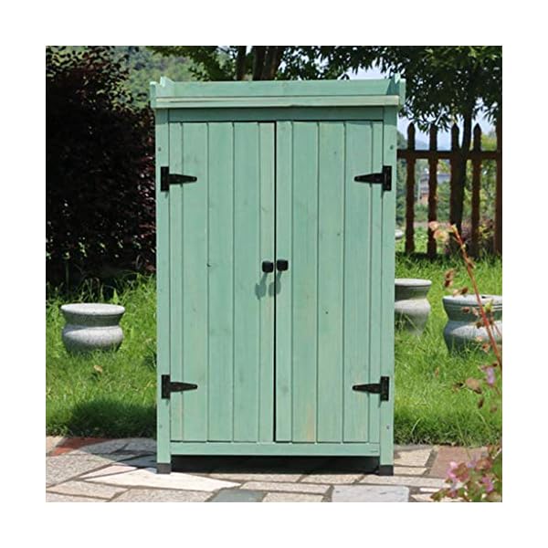 QILIN Garten-Schrank, Hölzerner Gartenschuppen-Werkzeugschrank, Lagerregal 66 X 43 X 104 cm, Verwendet Für Gartengeräte…