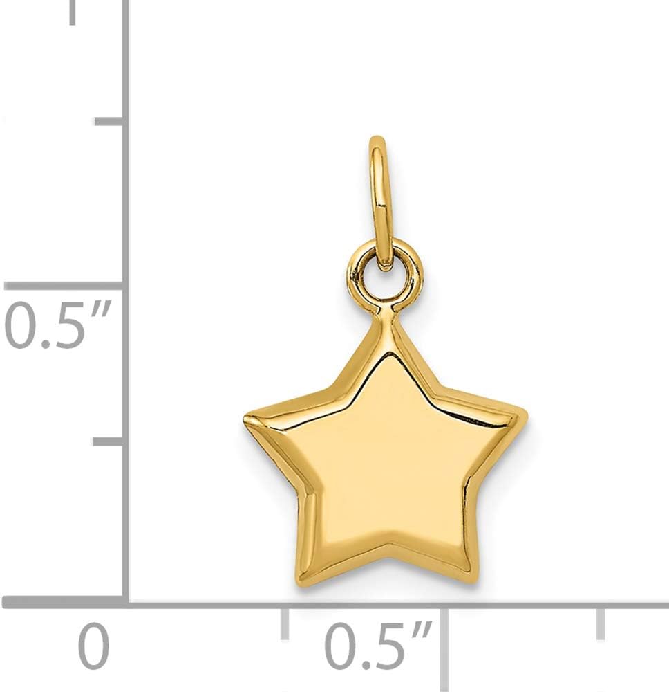 FJC Finejewelers 14k Yellow Gold 3d Puffed Star Charm image 3