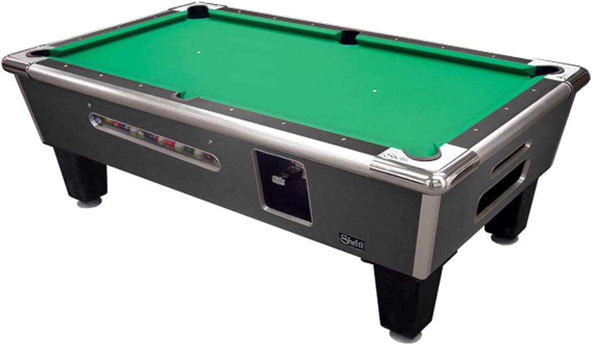 Shelti Bayside Coin Op Pool Table-Charcoal - 93"