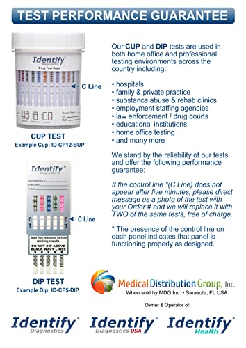 Identify Diagnostics ID-CP12-BUP 12 Panel Drug Test Cup - 5 Pack - Clia Waived Instant Urine Drug Test Kit For Amp,Bar,Bup,Bzo,Coc,Mdma,Met,Mop/Opi,Mtd,Oxy,Pcp,Thc thumb #6