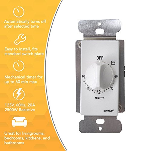 Woods 59717WD 59717 In- Wall 60 Minute Spring Wound Timer thumb #1