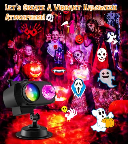 Fitnice SE508 2024 Upgrade Halloween Projector Lights Outdoor, Christmas Projector With 10 Hd Slides 10 Color 3D Ocean Wave Waterproof Holiday Projector thumb #7
