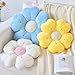 Ddliury Flower Pillow, Flower Shaped Pillow Decorative Throw Pillows for Bed Couch, Cute Daisy Pillow Dorm Decor Floor Seating Cushion (White, 15 Inches)