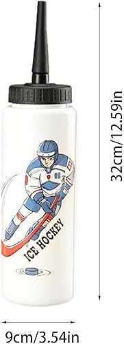 Miniatura 6 de Botella de agua de hockey con popote largo, 32 onzas, fácil de apretar, ideal para gimnasio, béisbol, ciclismo y fitness, solución de hidratación