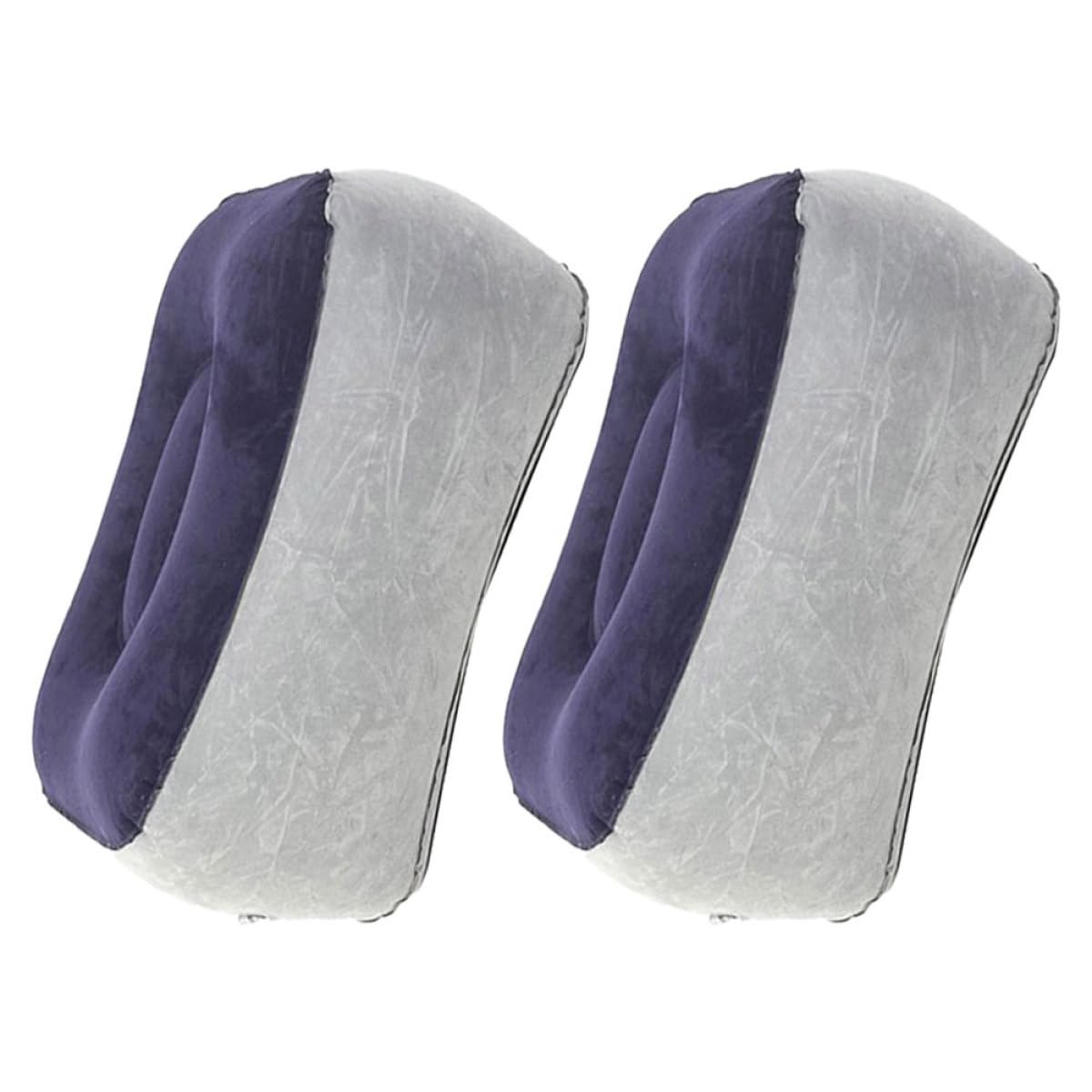 BETOOKY Poggiapiedi Gonfiabile in Pvc Floccato 2 Pezzi, Cuscino Portatile per Gambe da Viaggio Aereo e Auto, Supporto Alto per Collo, Leggero e Facile da Pulire, per Viaggi e Relax