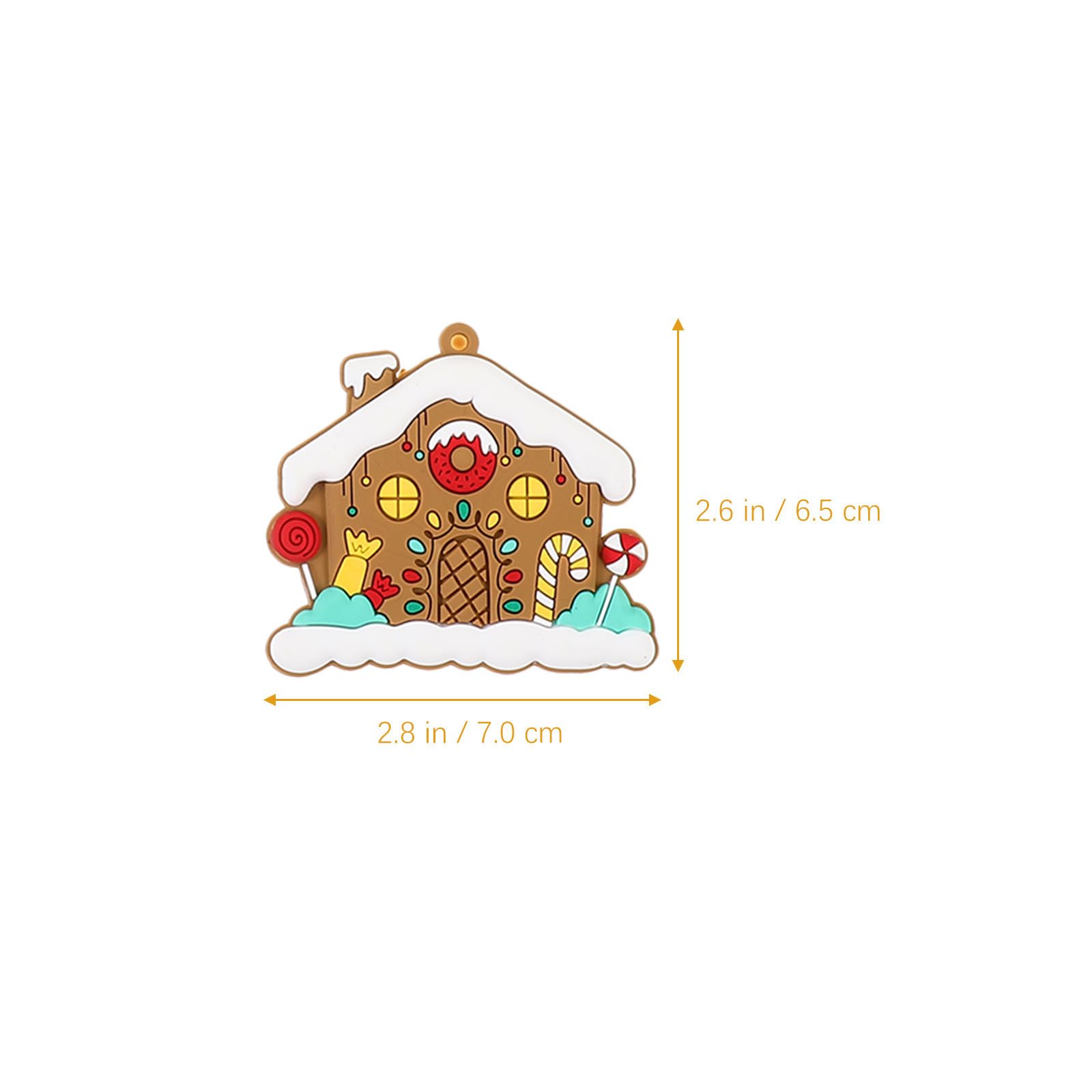 Toyvian 48 Piezas Adorno Colgante de Casa de Jengibre Navideña en PVC para