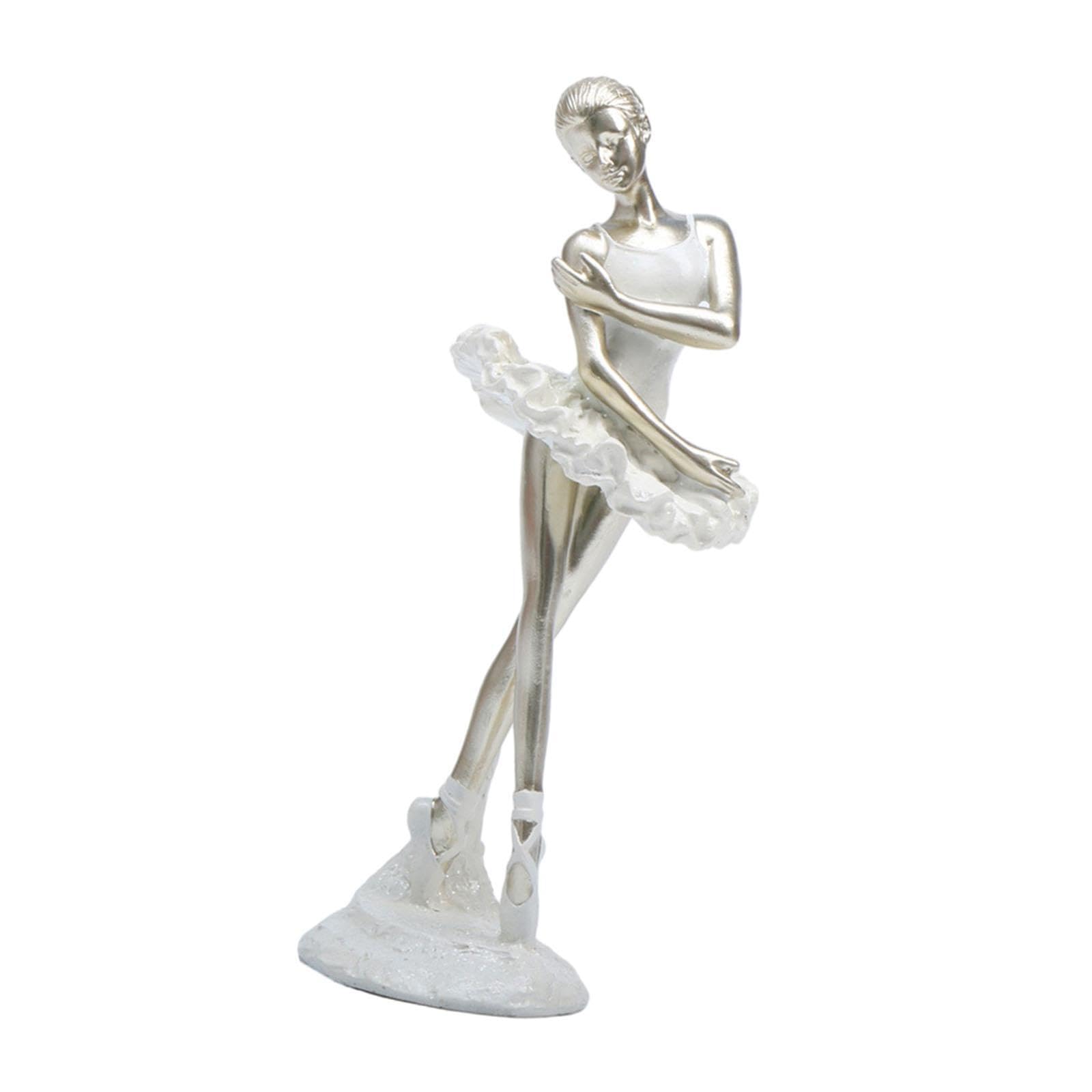 QIXCXAZ Dancer Sculpture Art Figure Table Centerpiece Premium Ballet Dancer Figurine Unique Decorative Accent For Collectors And Enthusiasts Ballet Girl, Style A