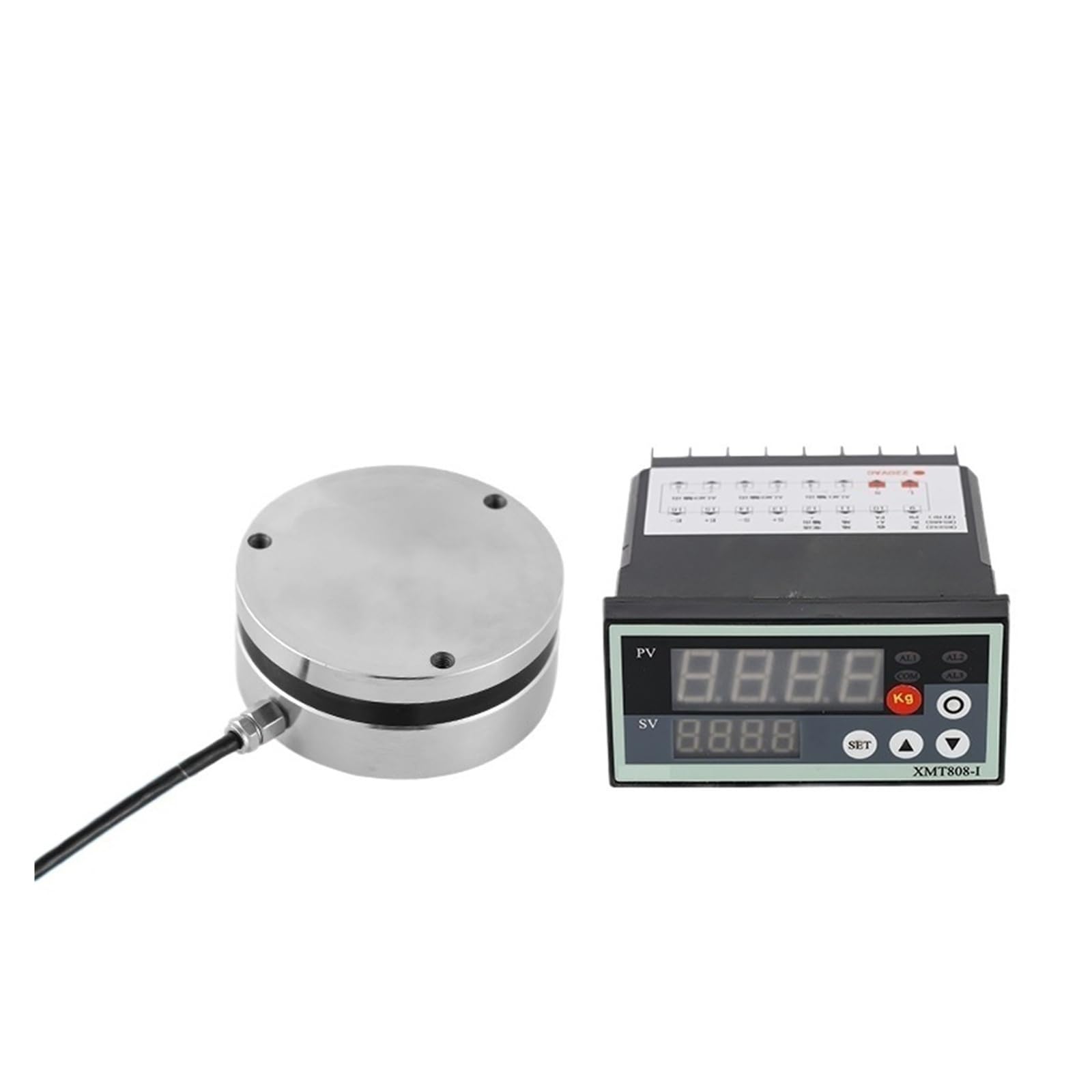 WQGQPXOB Pressure Load Cell Measuring Force Weight Round 5t Sensor Digital Display Meter(0-10kg)
