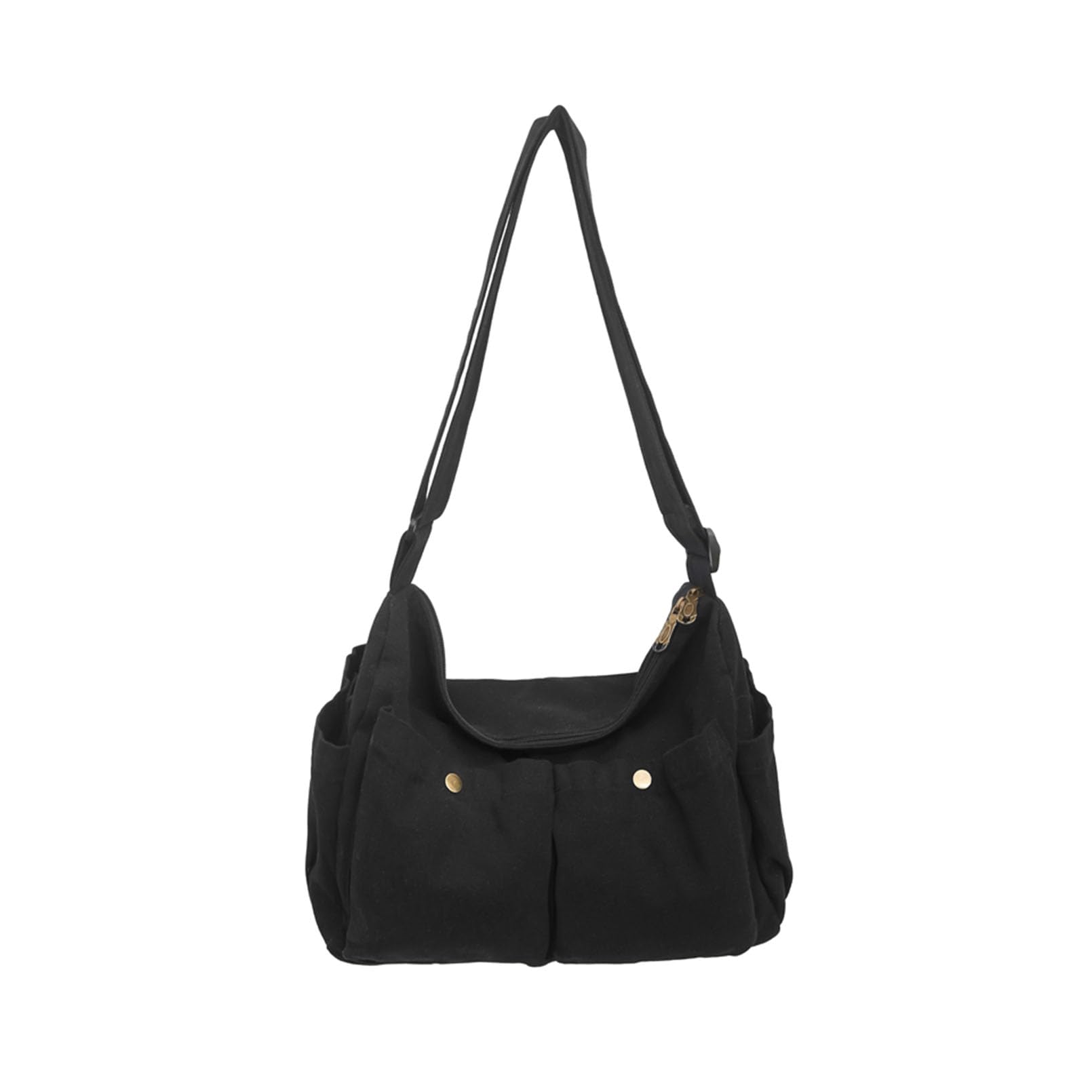 Canvas Messenger Bag Cute Crossbody Tote Bag Shoulder for Women Men for School Aesthetic Hobo with Multiple Pockets