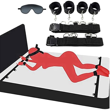Sex Tie Downs Under Mattress for King Bed Restraints Kit for Couples