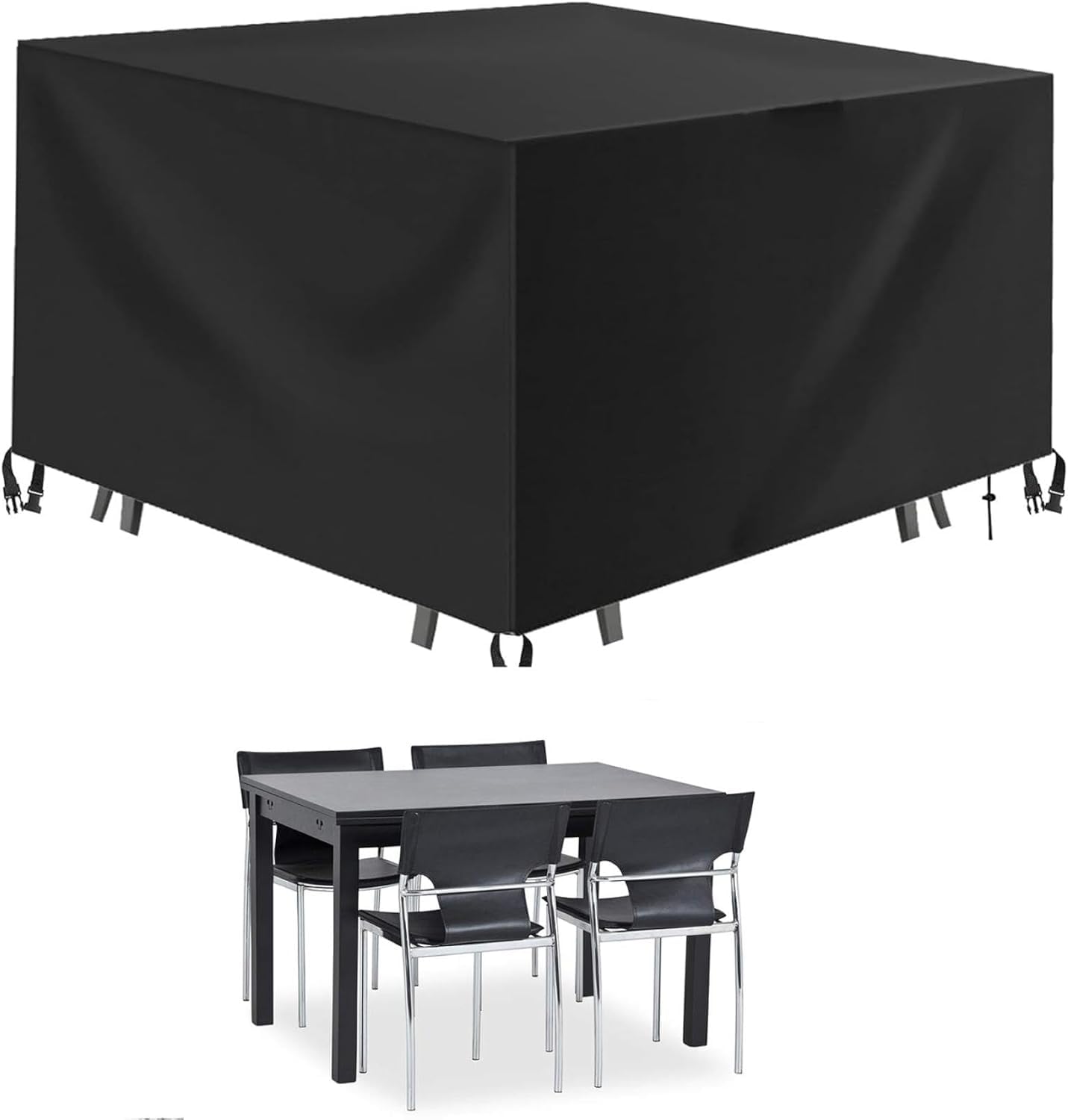Housse meubles de jardin imperméable Doublure PVC anti-UV pour grand canapé rotin