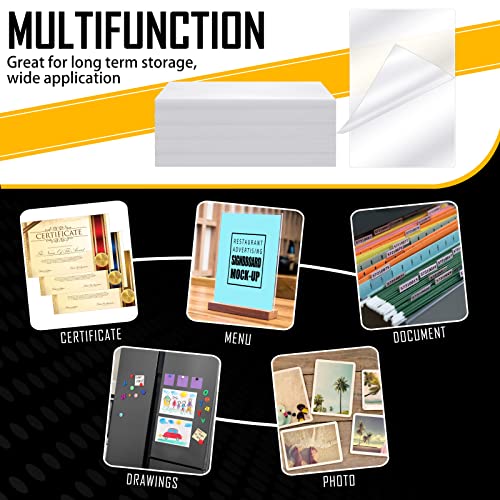 Sherr 100 Pcs 10 Mil Thermal Laminating Sheets 11 x 17 Inch Laminating Pouches 11-1/2 x 17-1/2 Inch Clear Lamination Sheets A3 Size Menu Size Hot Glossy Laminator Sleeves for Sealing - Thumbnail 4