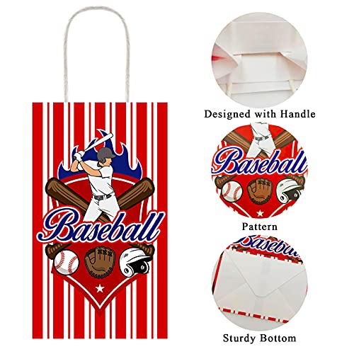 Chiazllta JM0200 12 Pcs Baseball Party Treat Bag Baseball Gift Goodie Favor Bags thumb #2
