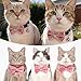 HaiFafafaing Velvet Cat Collar, Breakaway Cat Collar with Bell - Removable Kitten Bow Tie - Safety Buckle, Adjustable 7-11 Inches for Cats