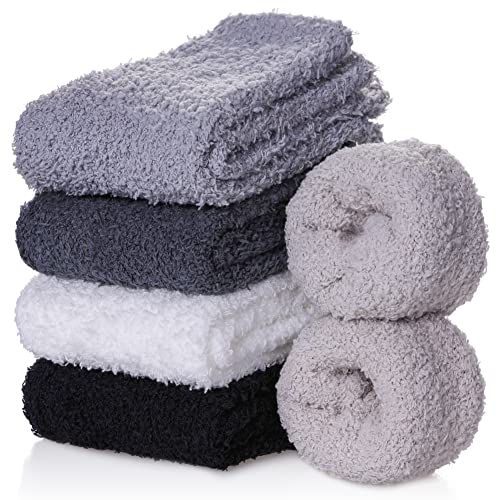 Image of FNOVCO Womens Fuzzy Socks Super Soft Fluffy Winter Warm Cozy Home Sleeping Socks