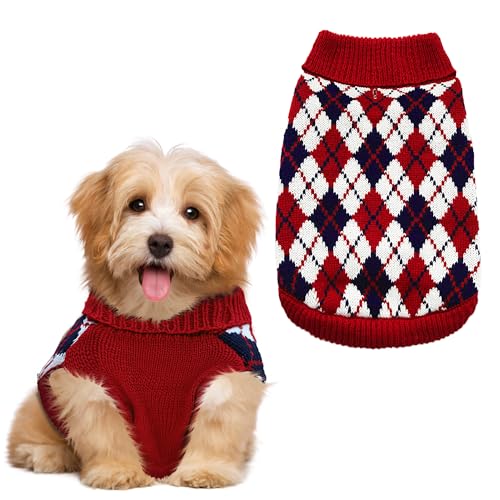 Karoku Pet Sweater The Diamond Plaid Cat Dog Shirts cover