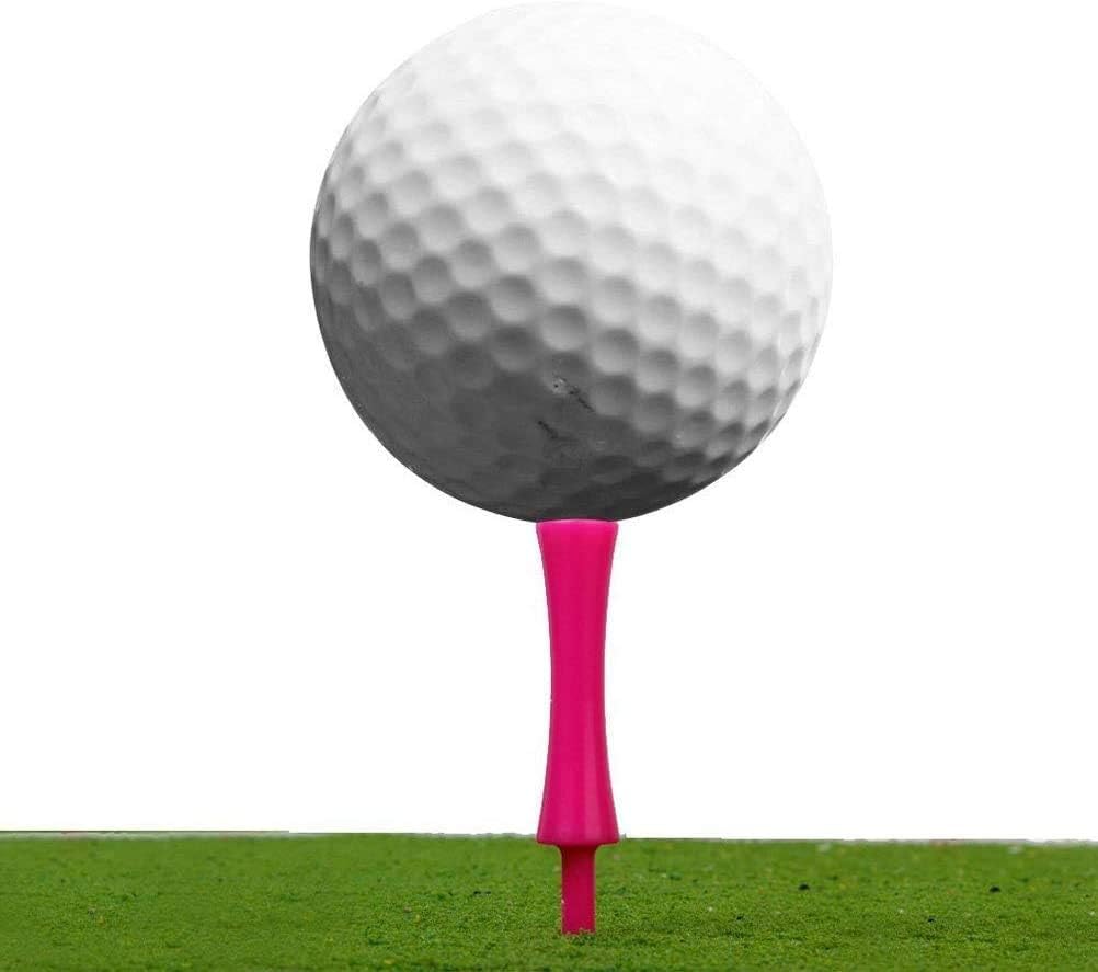FINGER TEN Castle Golf Tees Plastic Unbreakable Value 100 Count Size 2 1/4 Color Pink, Golf Practice Tees Stable Durable (Pink) - Image 3