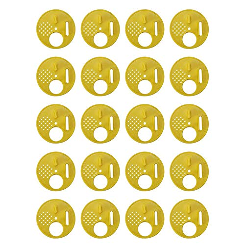 Mioloe Plastic Round Beehives Nest Door 20pcs Vent Beehive Beekeeping Tools Entrance Disc/Bee Hive Nuc Box Entrance Gate