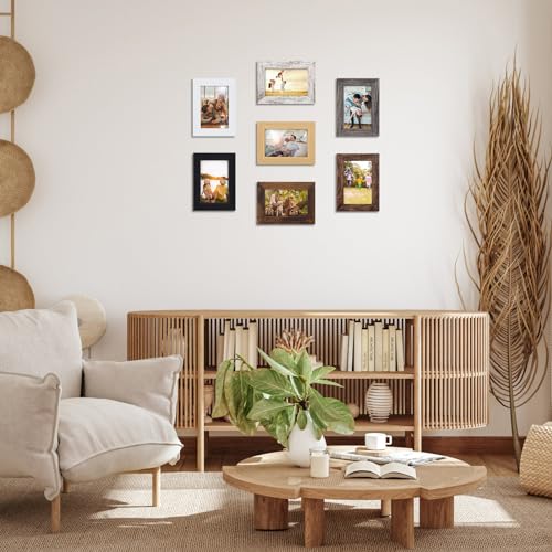 Vasemouh Cornice 10x15 in Legno,7 Cornici Rustiche...