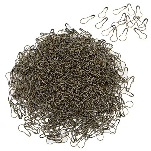 1000Pcs Small Safety Pins, Heavy Duty Variety Pack, Perfect for Clothes, Crafts, Sewing, Pinning, Multi Purpose Durable Rustproof Alloy Wide Application Antique Brass Color