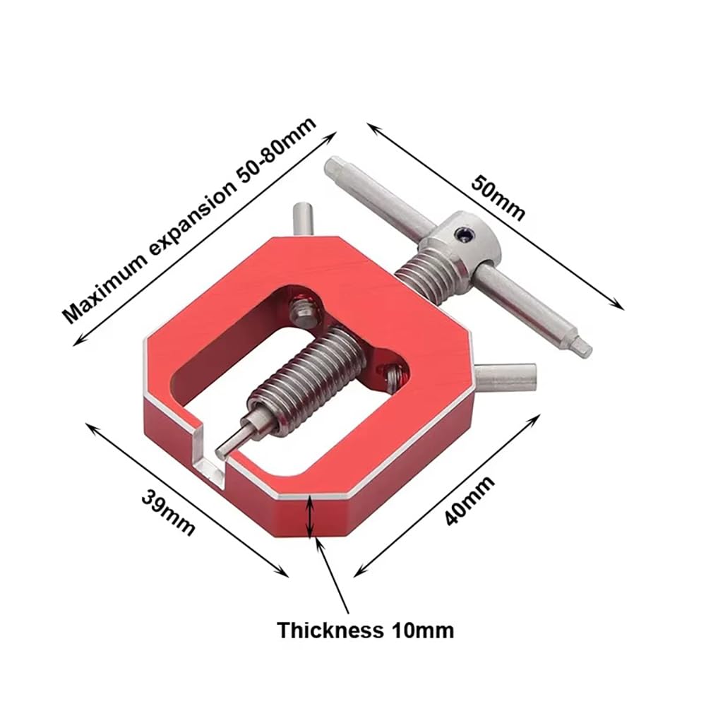 SPARKHOBBY Professional Aluminum Alloy Gear Sprocket Tooth Pinion Puller Remover Tool Ues on Remote Control Helicopter Motor Car Model (1PC Red)