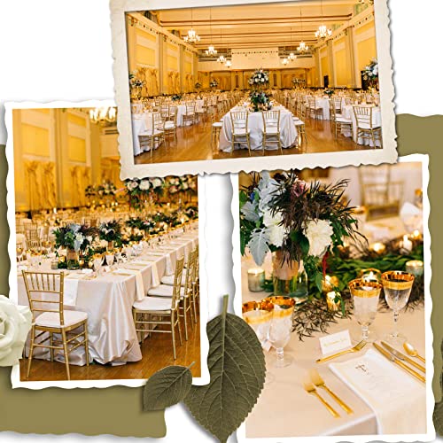 Showgeous 6 Pack White Satin Tablecloth Rectangle Silky Satin Table Cover Linens For Buffet Table Parties Holiday Dinner Wedding Banquet Decoration (57'' X 108'') #TOP5