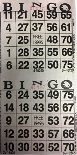 Cartones de bingo de papel blanco: 3000 cartones en 1500 hojas para tus juegos