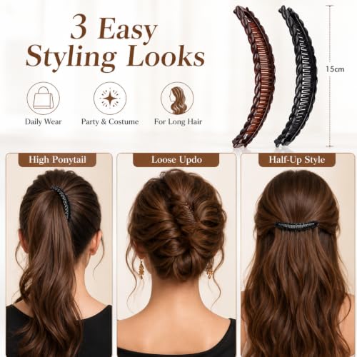2 Peines Banana para Cabello Grueso y Rizado miniatura 5