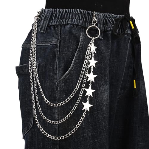 Metallic Star Waist Chain Female Pants Charm Chain Girl Tassels Body Aesthetic Pants Casual Wallet Belt For Jeans3