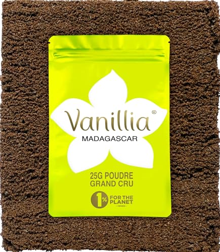 Polvo de Vainilla Bourbon 25g • Grand Cru de Madagascar • 100% Vainas de Vainilla en Polvo • FreshZIP Vanillia