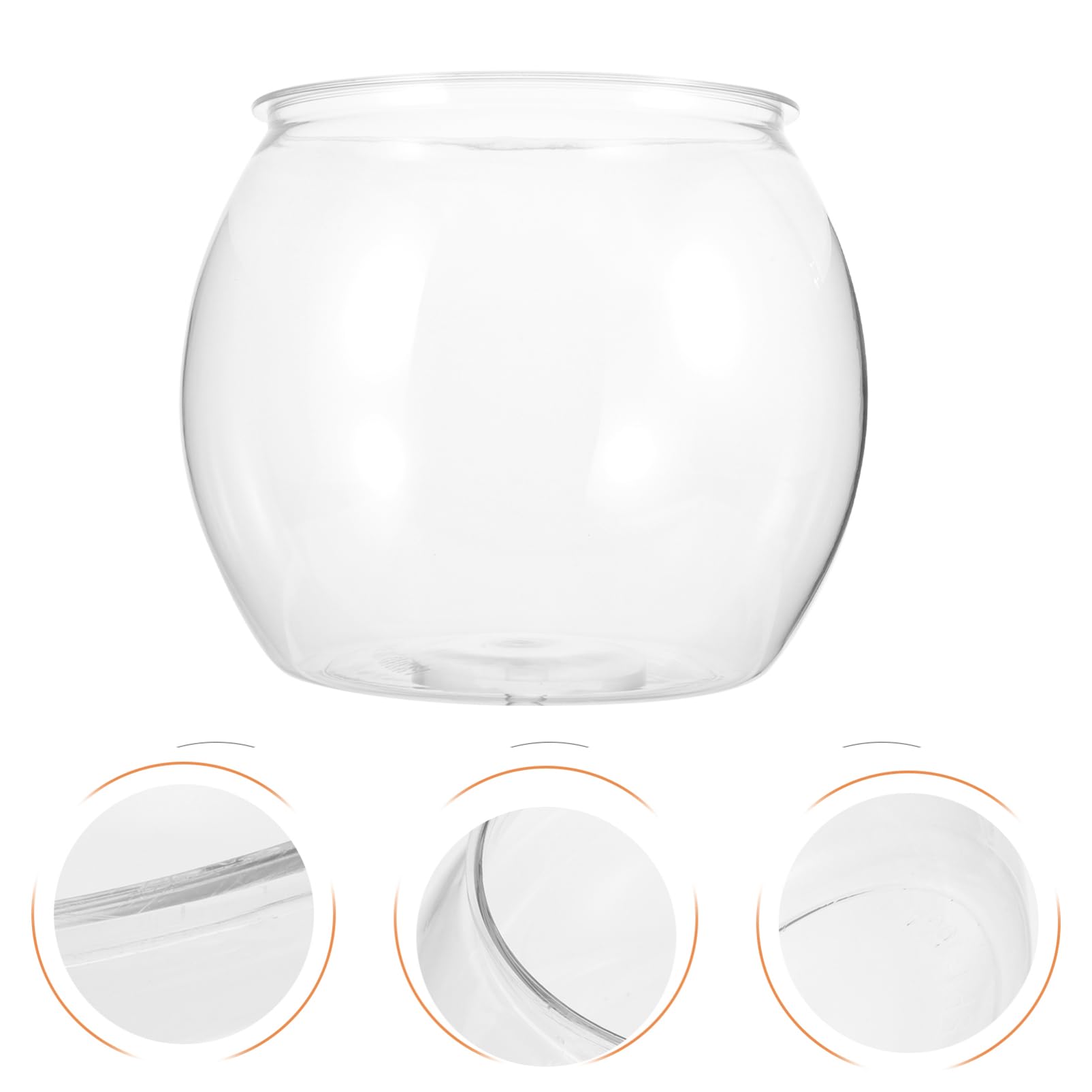 TOYANDONA Transparentes Fischglas aus Kunststoff Dekorativer Aquarienbehälter für Goldfische und Kleine Tiere Tischdeko für Wohnzimmer und Büro Hochwertiges Langlebiges Design für Pflanzen