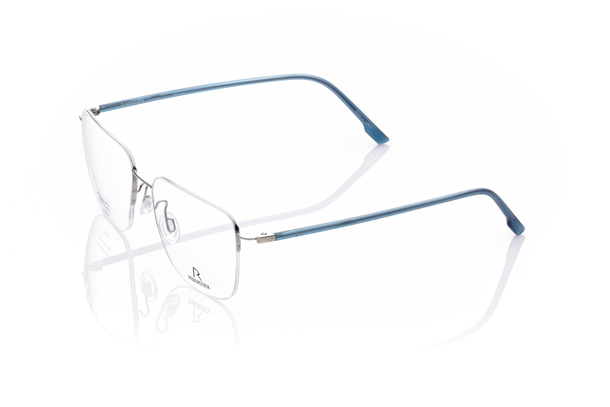 Rodenstock R7144 oprawki okularów na receptę srebrne niebieskie 54