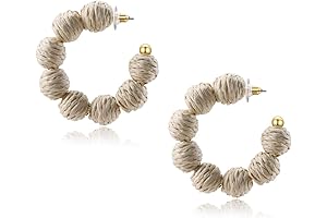 Chic Raffia Hoop Earrings: A Touch of Tropical Flair for Any Occasion