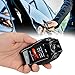 LCD Key fob LCD Key for All Cars Keyless Entry and Remote Control Universal TK800+ LCD Touch Sn Smart Key Remote Keyless Entry for All Start Stop Engine Button Red (Black)