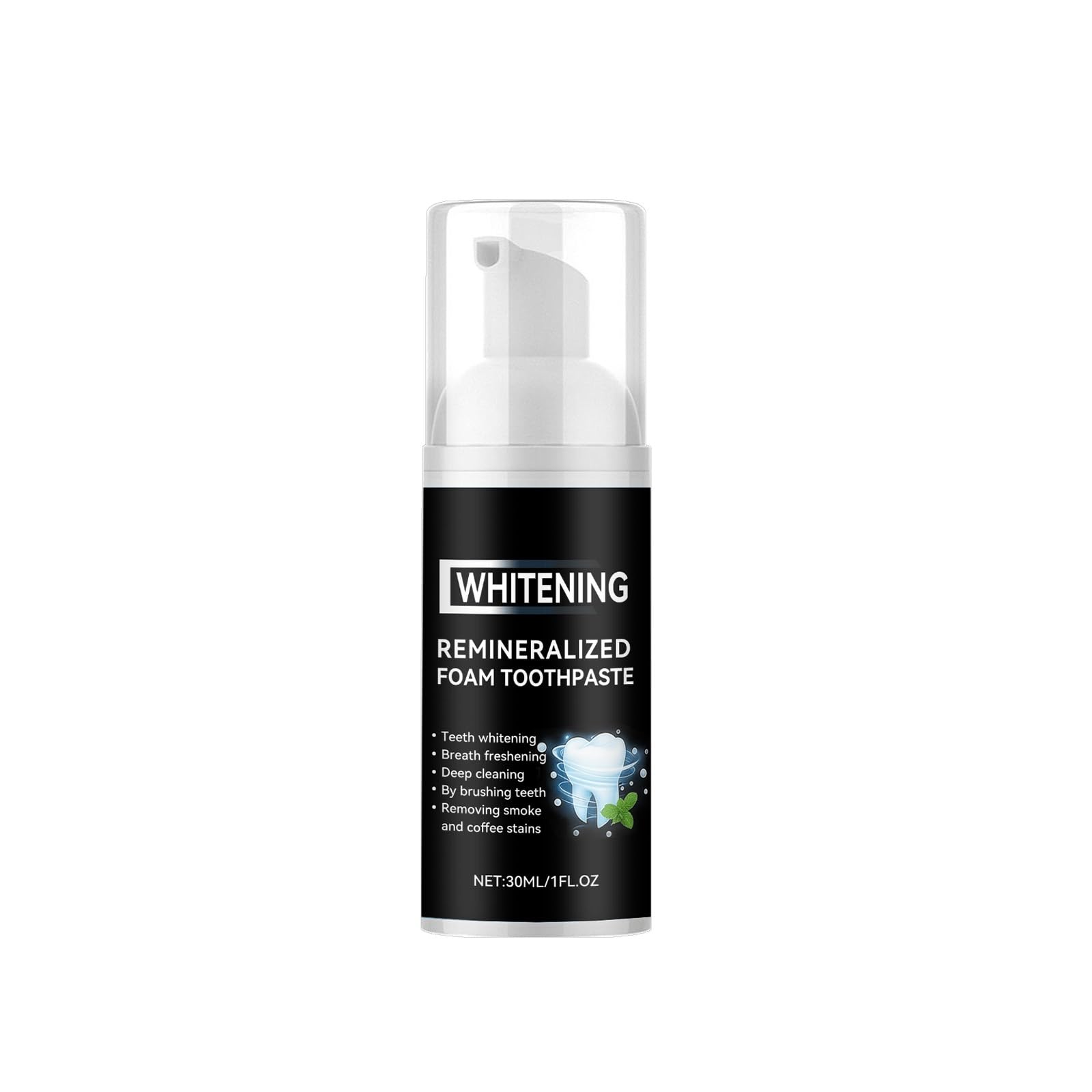 Schiuma sbiancante for i denti - Igiene orale delicata con pressa schiarente, uso quotidiano for un sorriso splendente, bottiglia facile da spremere(1pcs)