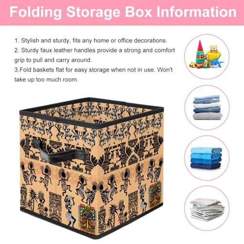 Cube de rangement pliable avec poignées solides pour jouets - 4