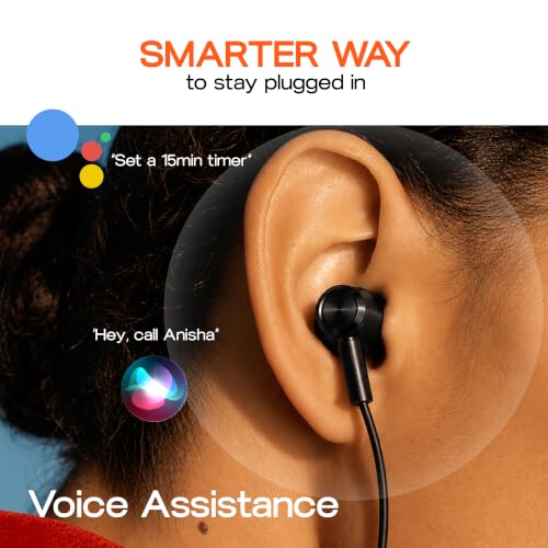 Image of GOBOULT WiredX 500 Earphones with Type-C Input, 13mm Bass Drivers, Inline Controls, IPX5, Earphones Wired Headphones with mic
