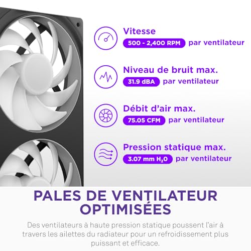 NZXT Kraken Core 240 RGB refroidisseur liquide anti surchauffe CPU Intel AMD