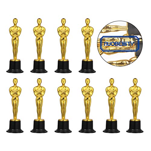 NUOBESTY Troféu de recompensa de plástico de troféu de prêmio dourado para esportes e cerimônias de