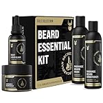 The Beard Struggle Men’s Beard Grooming Kit Includes Balm, Oil, Wash & Conditioner – Gold Collection, Asgardian Secret (8.11 fl oz)