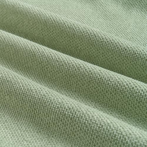 Fancy Homi Set of 2 Sage Green 12x20 Inch Soft Chenille Decorative Throw Pillow Covers with Flange Edge, Lumbar Neutral Modern Boho Textured Cushion Case Home Decor for Couch Sofa Bed Living Room by Fancy Homi - Used condition - Image 4