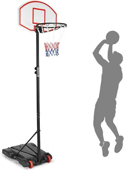 Giantex Portable Basketball Hoop with Wheels, 5.86.8 Ft