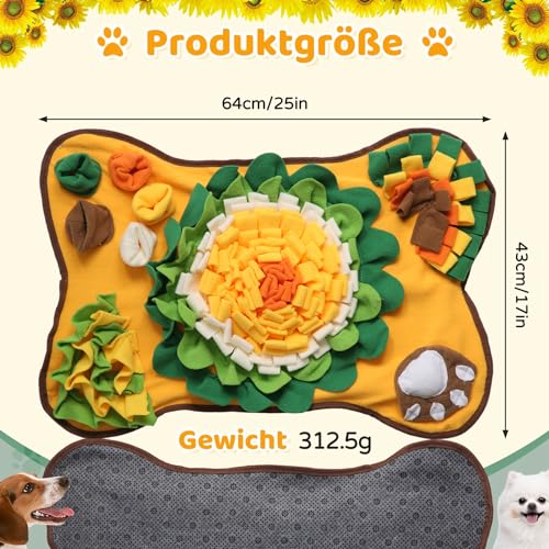 Schnüffelmatte für Hunde für große mittelgroße und kleine Hunde Haustier-Futtersuchmatte für Geruchstraining schnüffelteppich Hund