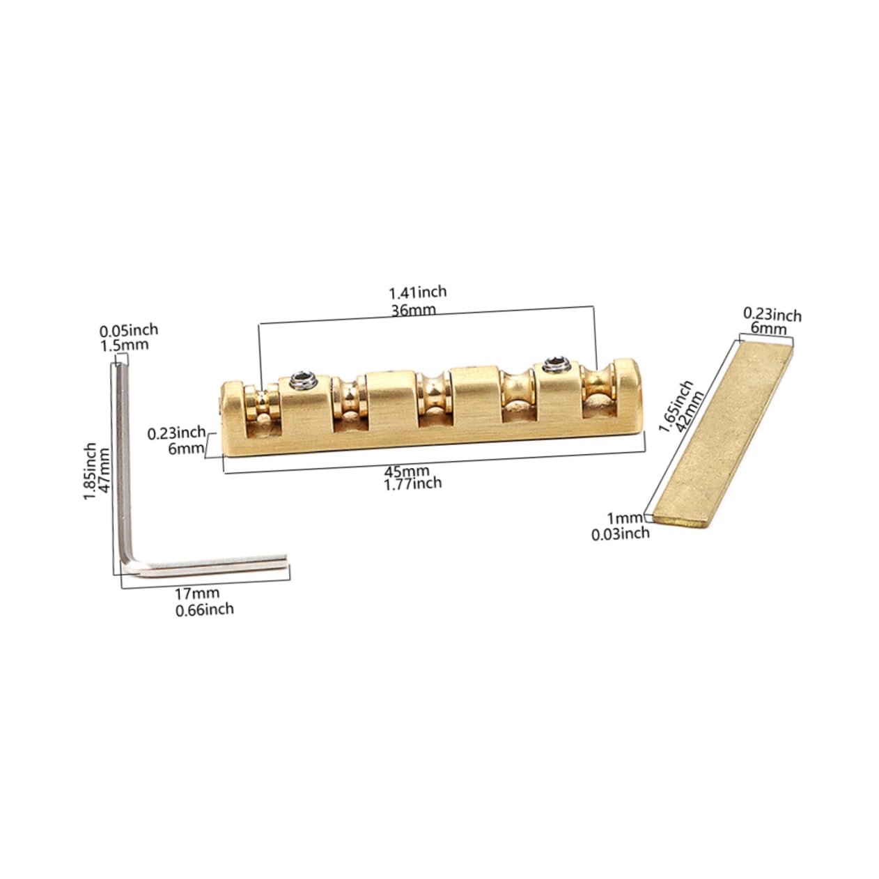 BESTonZON 1Set String Bass Nut Replacement for Stringed Instruments Height Durable Construction Suitable for Ukulele and Mandolin