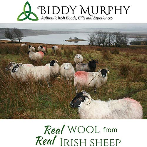Biddy Murphy, 100% Irish Wool Blanket, Large King Size 90" X 109" Inches, Traditional Style, Heirloom Quality, Warm, Soft Lambs Wool, Woven In Co. Kerry Ireland, Imported, Green #TOP6