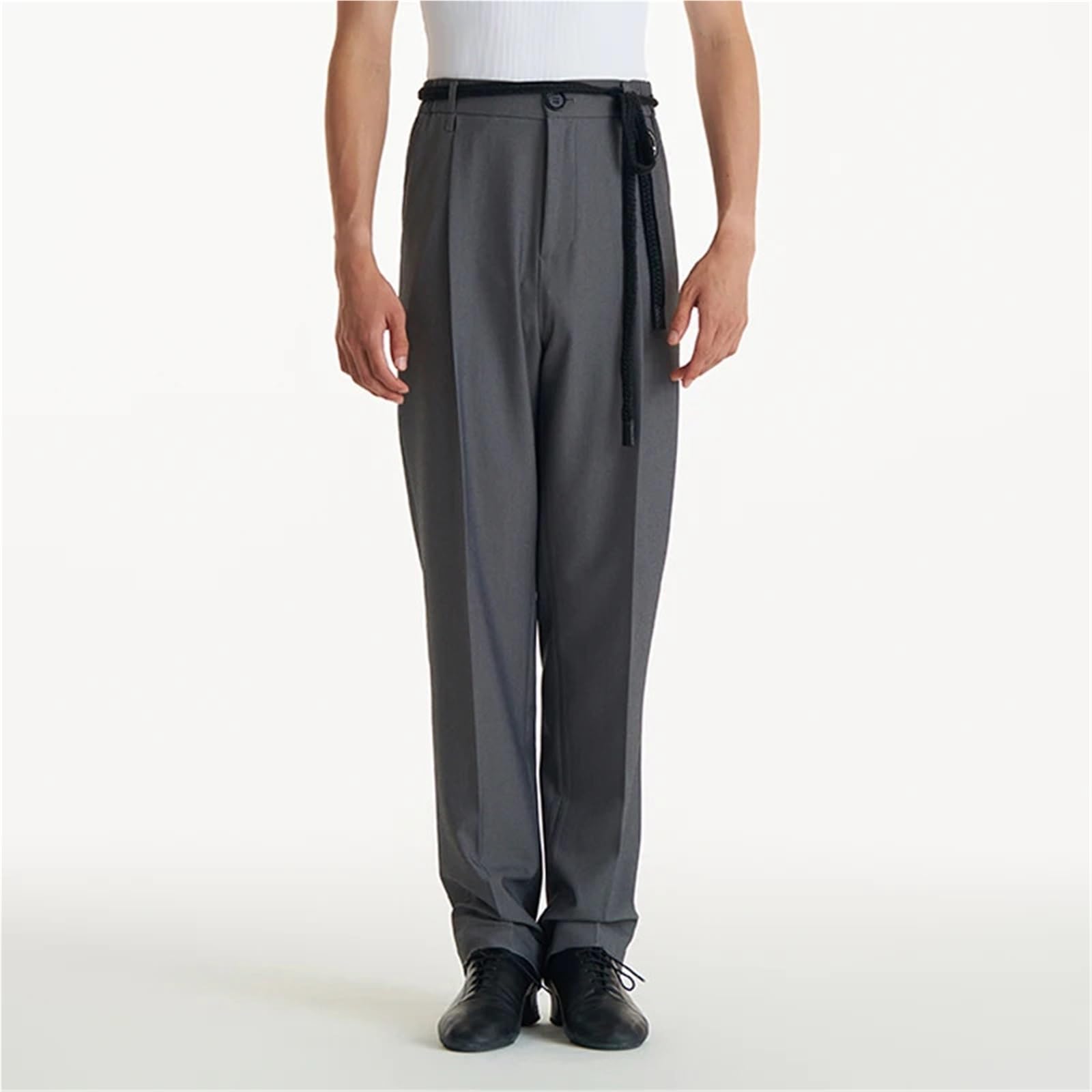 Pantalones de Baile Latino for Hombre, Pantalones Rectos con cordón, Vestido chachachá, Rumba y Tango, Ropa actuación for para Hombre, Salsa, Jazz, Danza